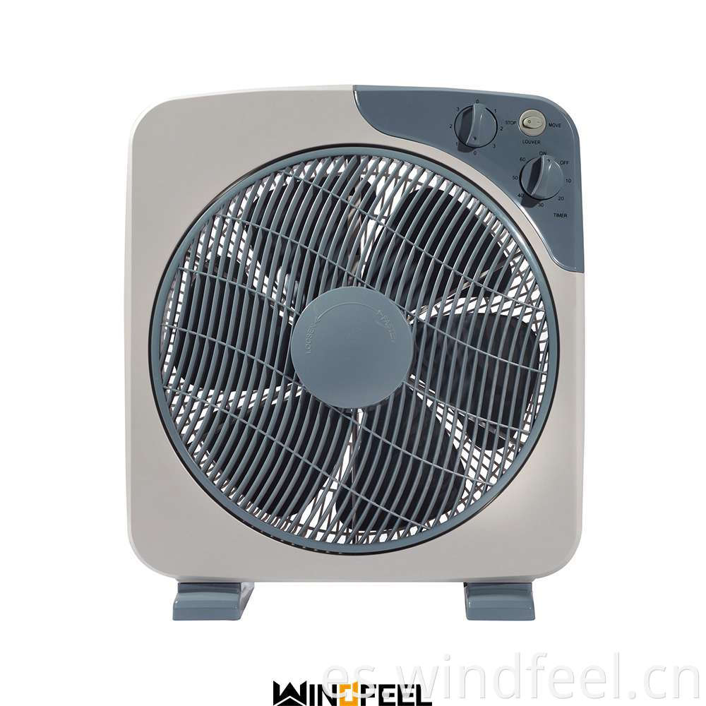 Ventilador de caja de 12 pulgadas de color azul con motor de aluminio con temporizador